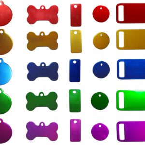 Chapitas para perros sin grabar anodizadas (Descuento por cantidad!)