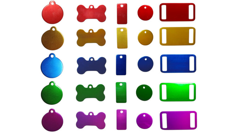 placas identificatorias de colores para perros