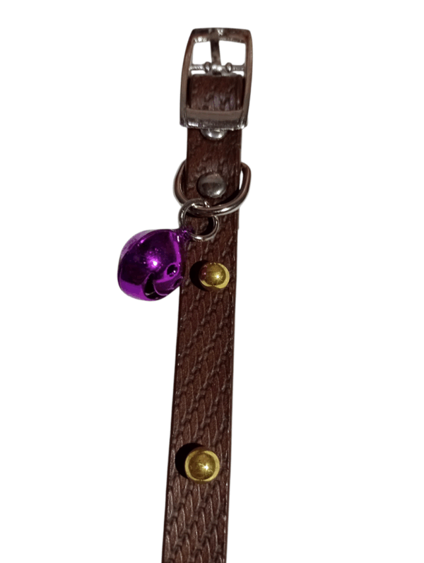 Collares para gato de cuerina con cascabel - Imagen 4